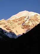 Mt. Jomolhari at dawn from Jangothang