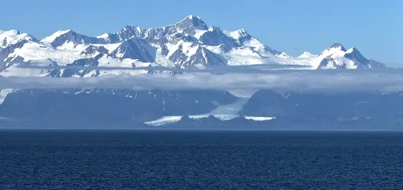 Mount La Perouse with Finger Glacier, from southwest