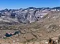 East aspect centered in the distance.From Mt. Agassiz, with Dusy Basin lower foreground