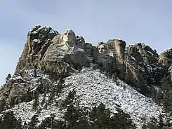 Mount Rushmore in Winter