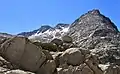 Senger from Selden Pass. Summit to left of center.