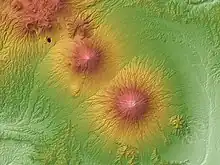 Mount Sundoro (left), Mount Sumbing (right)