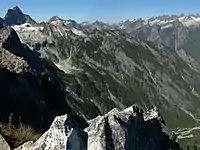 Mts. Triumph, Despair, and the Pickets from Trappers Peak