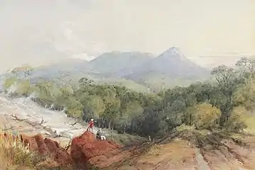 Mount Wingen, New South Wales, 1878, Conrad Martens, watercolour