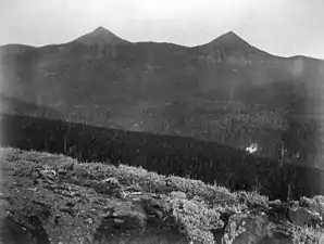 Mount Doane (left) and Mount Stevenson (right) 1871