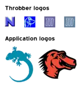 Various logos used during the development of Mozilla