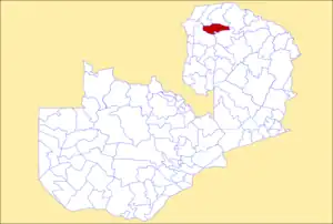 District location in Zambia