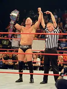 Anderson after winning the TNA World Heavyweight Championship from Jeff Hardy at Genesis.