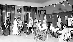 Jenkins' art class, Holmes Hall, c. 1905