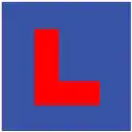 L-plate used in Malaysia for other vehicles than motorcycles