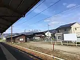 Mount Iizuna from Asahi Station platform