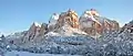 Mountain of the Sun, Twin Brothers, Mt. Spry (center), The East Temple in winter