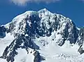 Mt Tasman viewed from north at helicopter landing on Fox nevé, Nov 28 2008