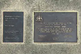 Mountain Fountain's plaques.