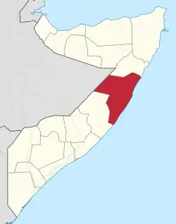 Location in Somalia