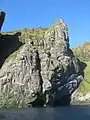 Steep crag on the east side of Boreray