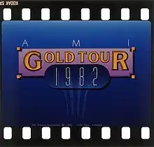 Promotional slide for the AMI Gold Tour, 1983.