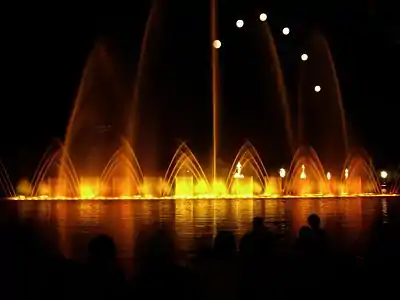Multimedia Fountain Kangwon Land is considered Asia's largest musical fountain.