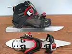 Touring skates with bindings for hiking boots