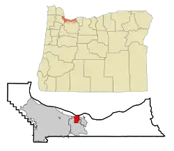 Location in Oregon