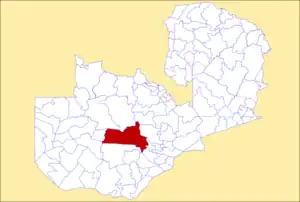 District location in Zambia