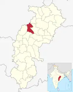 Location in Chhattisgarh