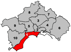 Location within Naples