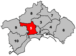 Location within Naples