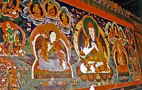Tibetan artwork depicting Atisa who was born on the territory of Bangladesh