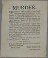 Murder poster 1796, using one inline initial.