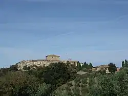 View of the castle of Murlo