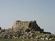 The remains of the monument near the top of Musa Dagh in memory of the French warships that rescued the Armenian people on 12 September 1915. Picture taken on 12 September 2015, the 100th anniversary of the rescue.