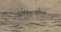 The French warship Guichen, pictured above, participated along with several cruisers in the rescue of some 4,000 Armenians who had taken shelter on Musa Dagh.