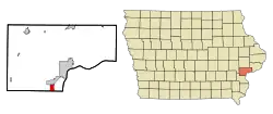 Location of Fruitland, Iowa