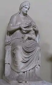 Isis lactans: the mother goddess suckles Harpocrates (Pio-Clementino Museum)