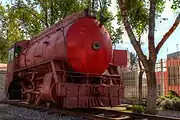 Fireless steam locomotive Davenport no. 013 "Sin Fuego" at Mexico City railroad museum