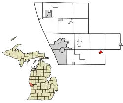 Location of Ravenna, Michigan