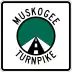 Muskogee Turnpike marker