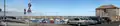 A panoramic view of Fisherrow harbour and its pleasure craft