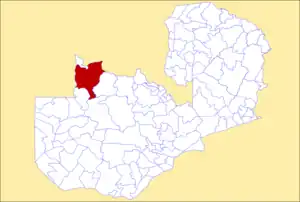 District location in Zambia