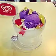 Halo-halo with macapuno strips from the Philippines