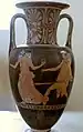 Amphora, Dionysus and menade, Shuvalov Painter, 450-425 BC