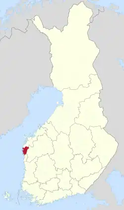Location of Närpes in Finland