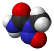 Spacefill model of N-nitroso-N-methylurea