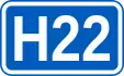 Highway H22 shield}}