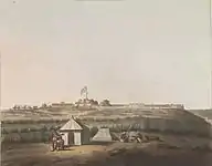 North West View of Osar by James Hunter (d.1792) (coloured in 1804)