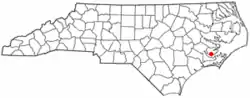Location of Arapahoe, North Carolina