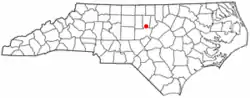 Location of Carrboro, North Carolina