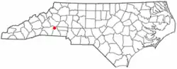 Location of Casar, North Carolina