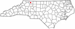 Location of Dobson, North Carolina